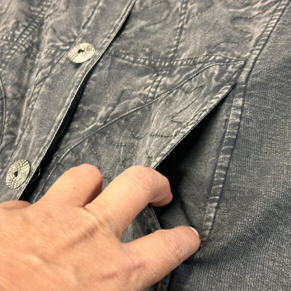 Parsley &‎ Sage Womens Sleeveless Patchwork Vest tunic L 100% Cotton long line - Picture 14 of 16